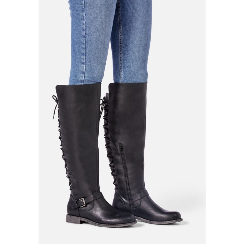 Lace Up Black Boots